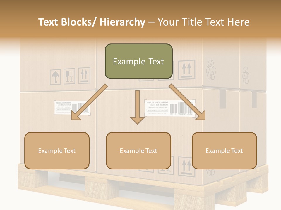 A Bunch Of Boxes Sitting On Top Of A Wooden Pallet PowerPoint Template