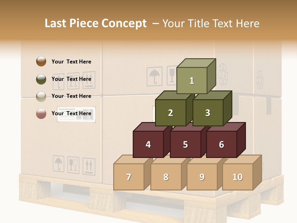 A Bunch Of Boxes Sitting On Top Of A Wooden Pallet PowerPoint Template