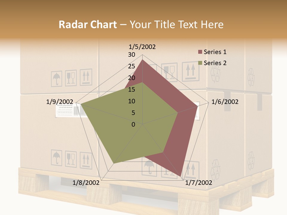 A Bunch Of Boxes Sitting On Top Of A Wooden Pallet PowerPoint Template
