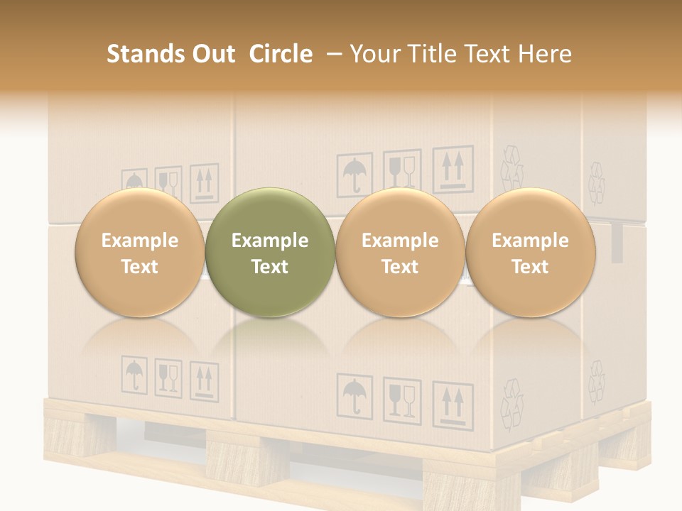 A Bunch Of Boxes Sitting On Top Of A Wooden Pallet PowerPoint Template