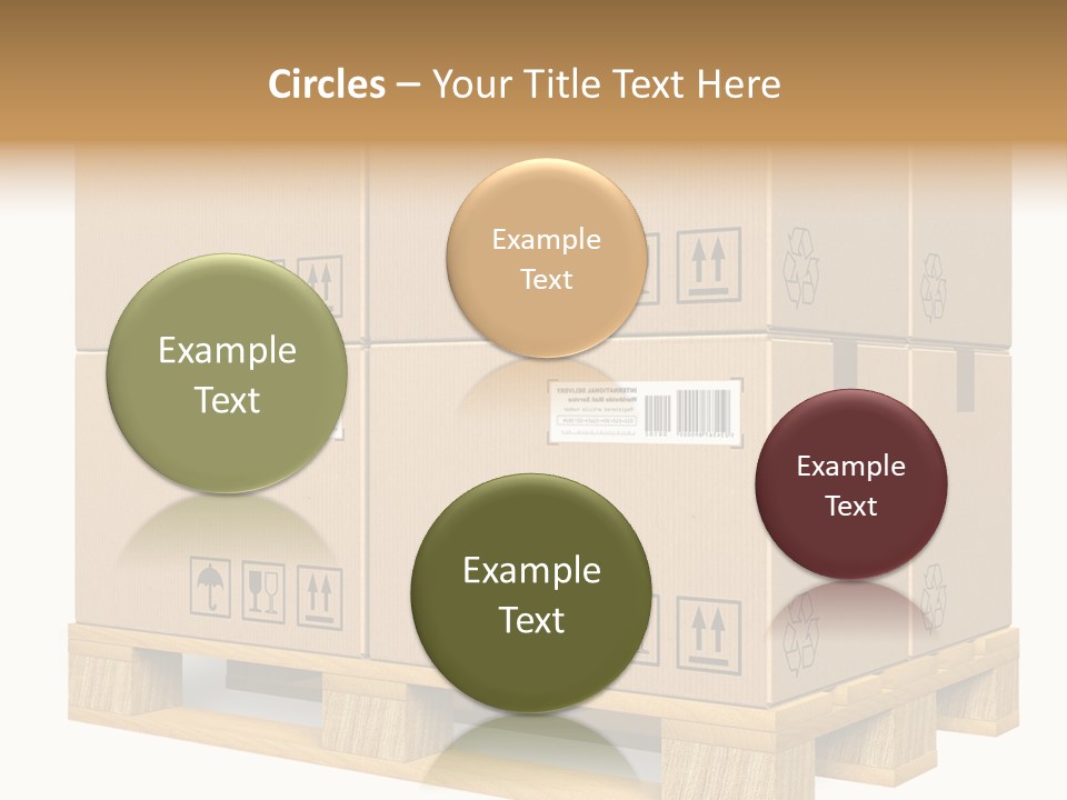 A Bunch Of Boxes Sitting On Top Of A Wooden Pallet PowerPoint Template