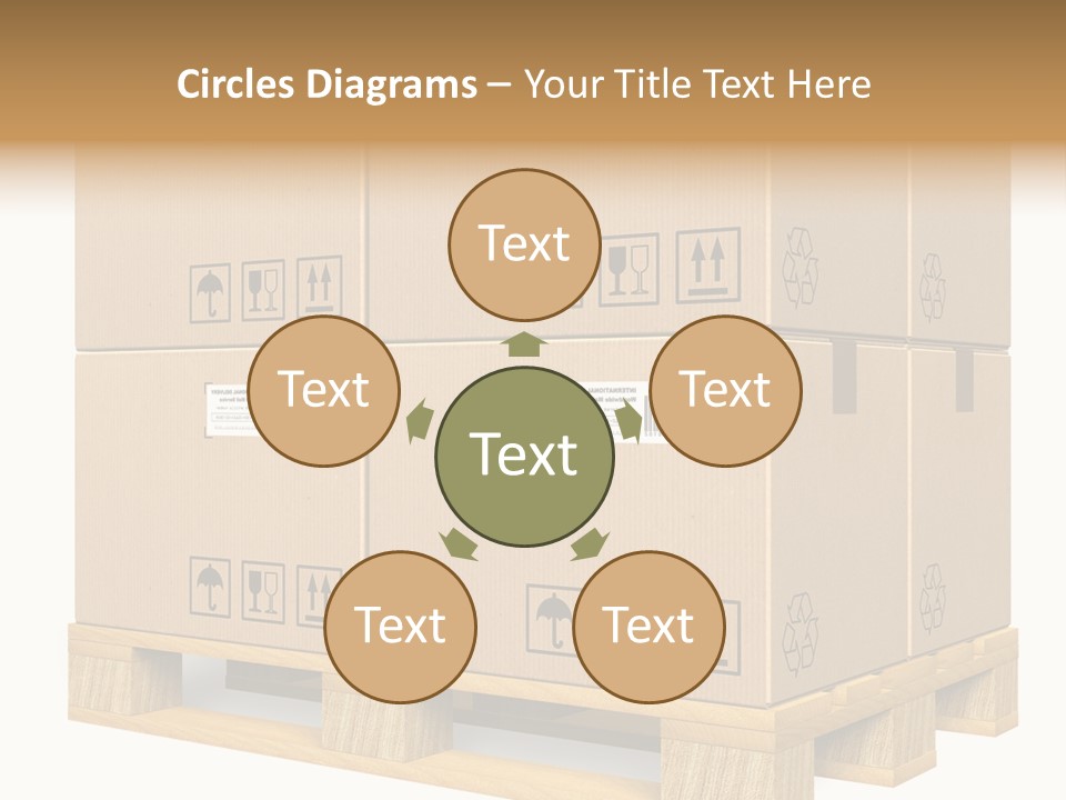 A Bunch Of Boxes Sitting On Top Of A Wooden Pallet PowerPoint Template