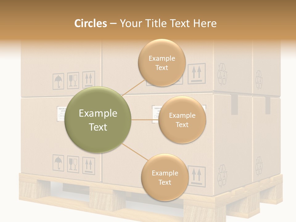 A Bunch Of Boxes Sitting On Top Of A Wooden Pallet PowerPoint Template