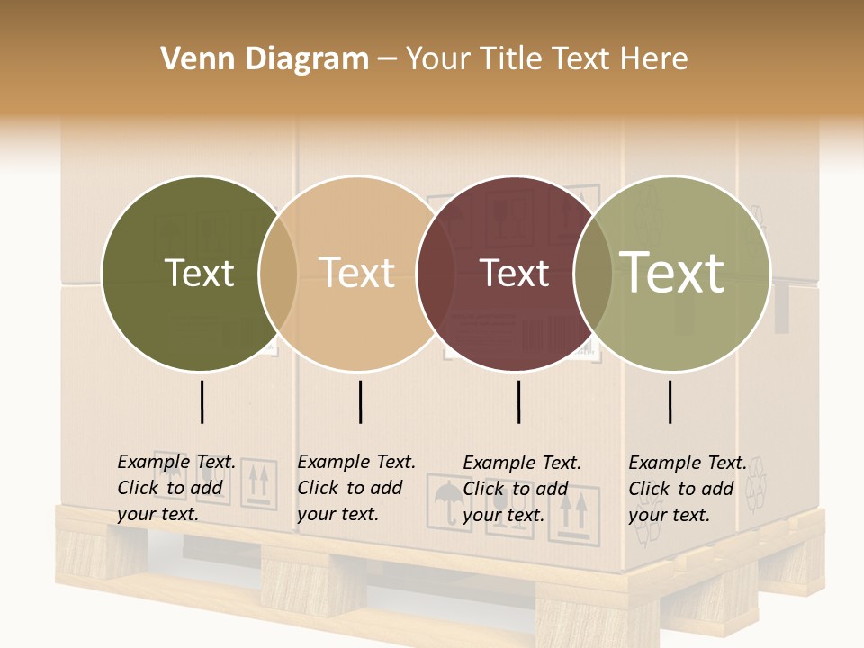 A Bunch Of Boxes Sitting On Top Of A Wooden Pallet PowerPoint Template