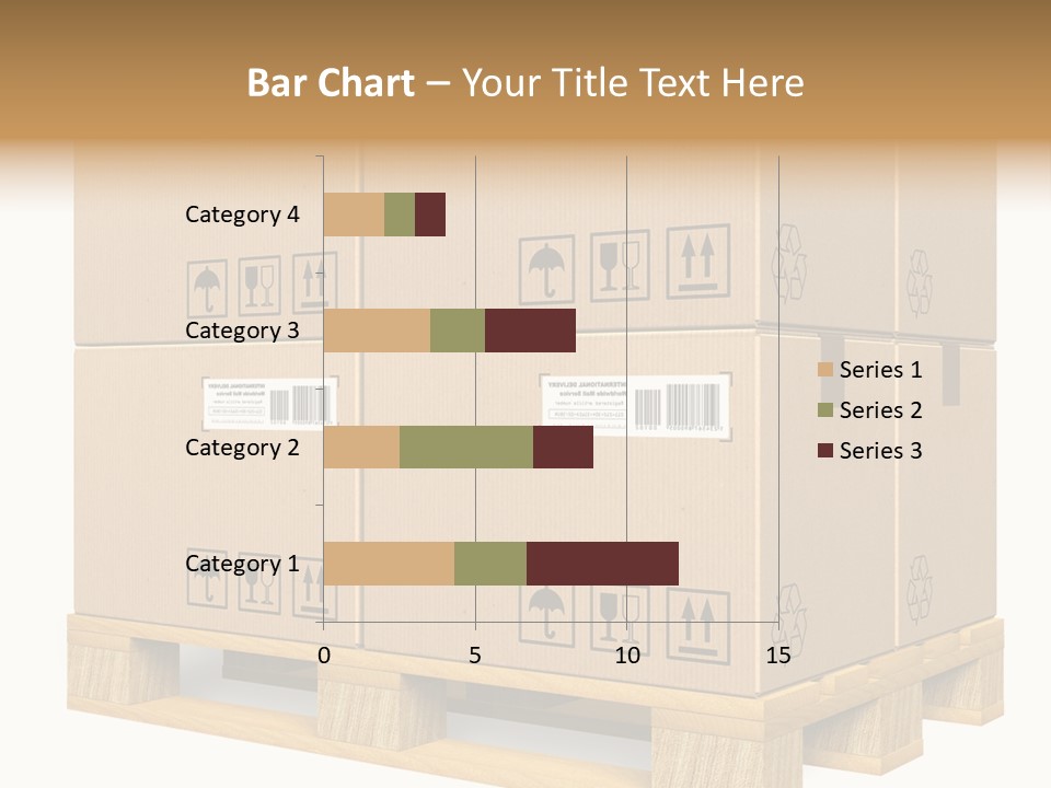 A Bunch Of Boxes Sitting On Top Of A Wooden Pallet PowerPoint Template