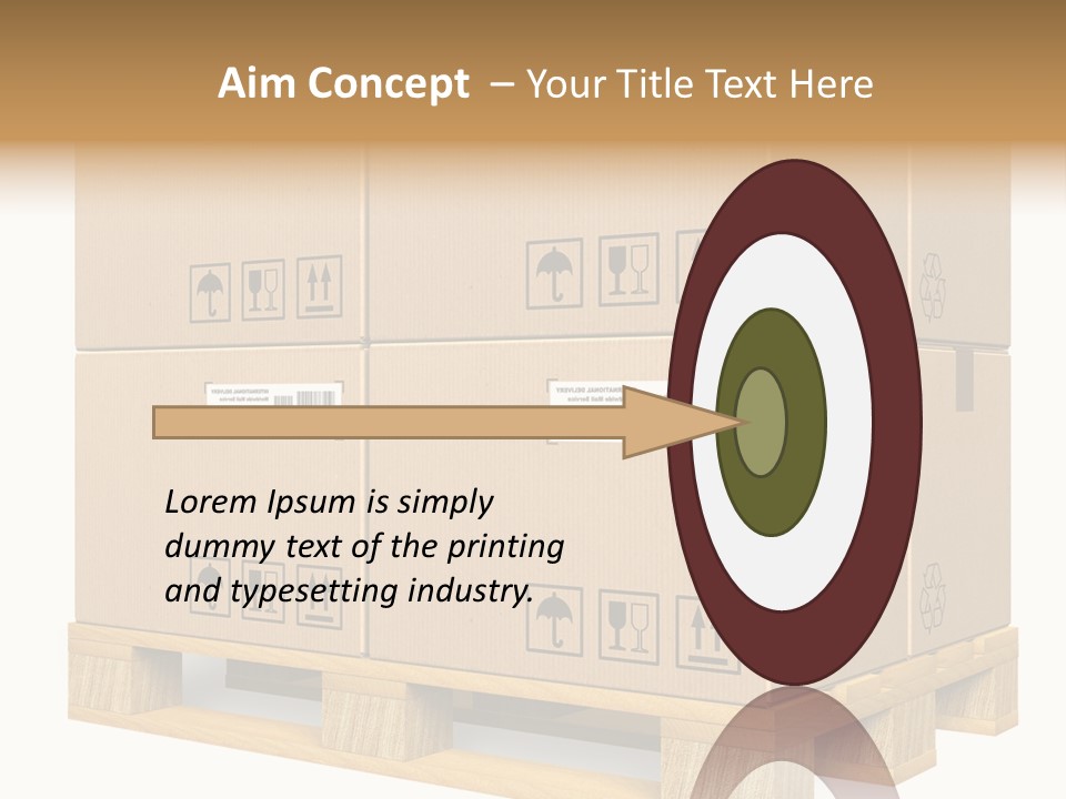A Bunch Of Boxes Sitting On Top Of A Wooden Pallet PowerPoint Template