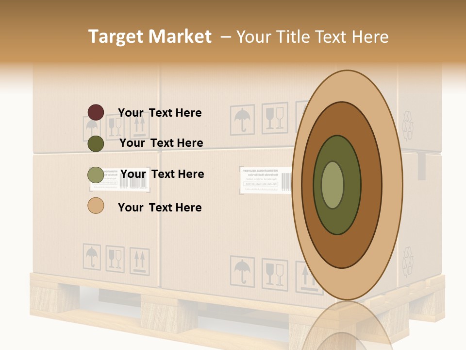 A Bunch Of Boxes Sitting On Top Of A Wooden Pallet PowerPoint Template