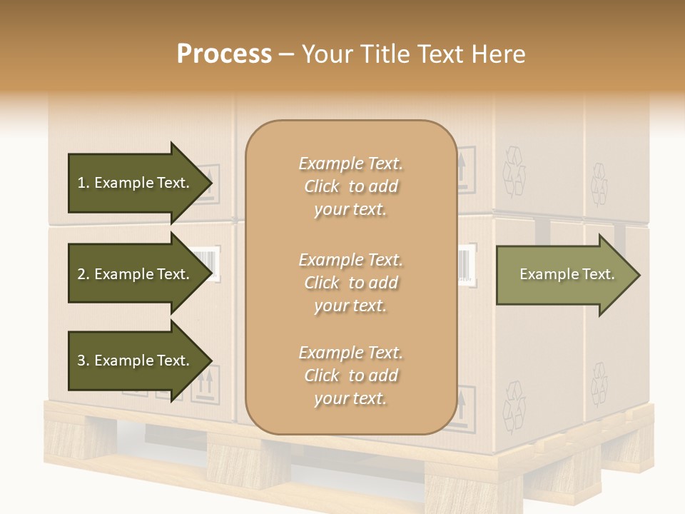 A Bunch Of Boxes Sitting On Top Of A Wooden Pallet PowerPoint Template