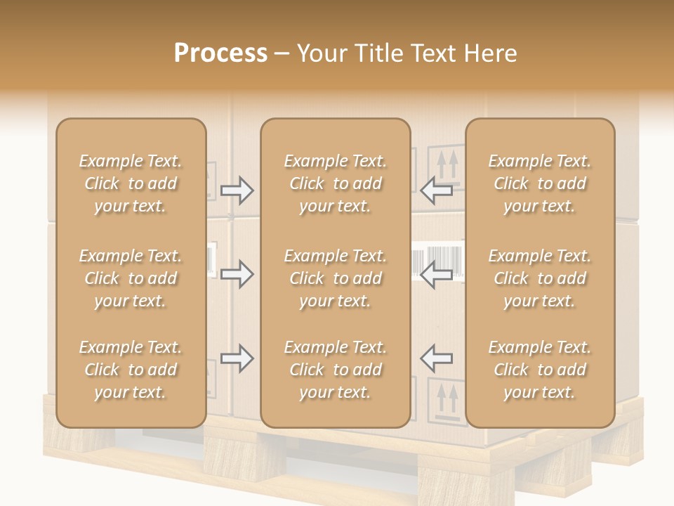 A Bunch Of Boxes Sitting On Top Of A Wooden Pallet PowerPoint Template