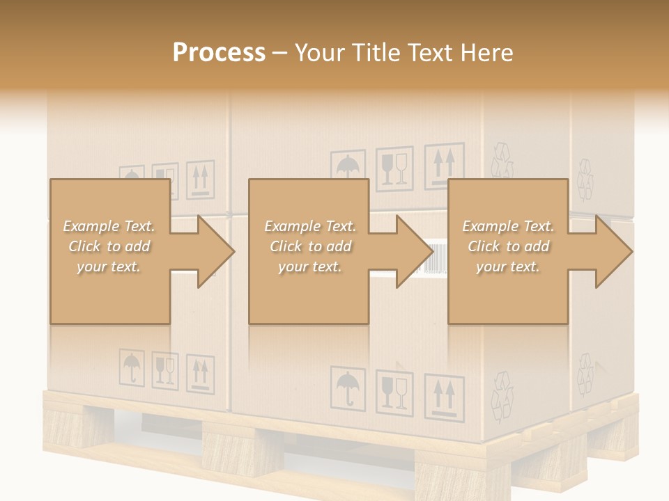 A Bunch Of Boxes Sitting On Top Of A Wooden Pallet PowerPoint Template