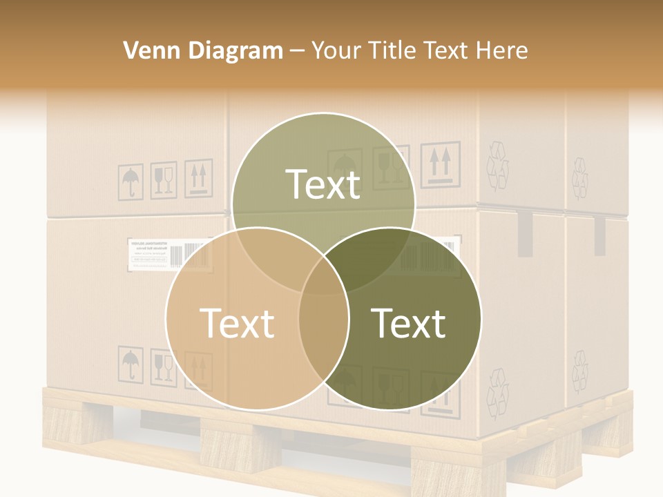 A Bunch Of Boxes Sitting On Top Of A Wooden Pallet PowerPoint Template