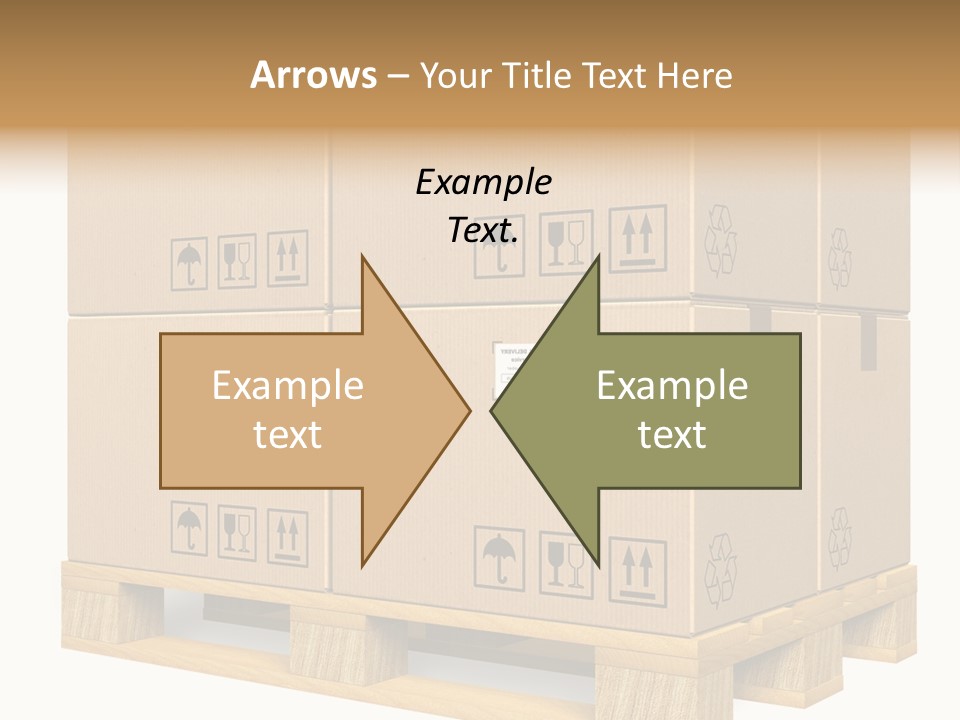 A Bunch Of Boxes Sitting On Top Of A Wooden Pallet PowerPoint Template