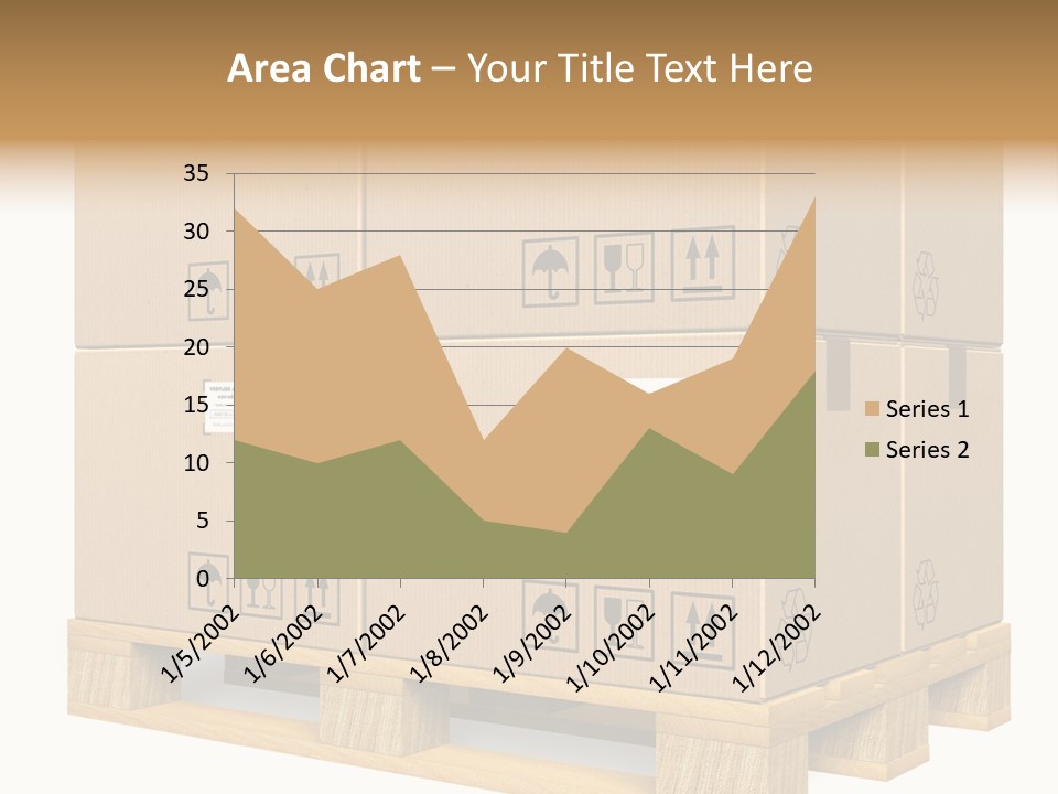 A Bunch Of Boxes Sitting On Top Of A Wooden Pallet PowerPoint Template