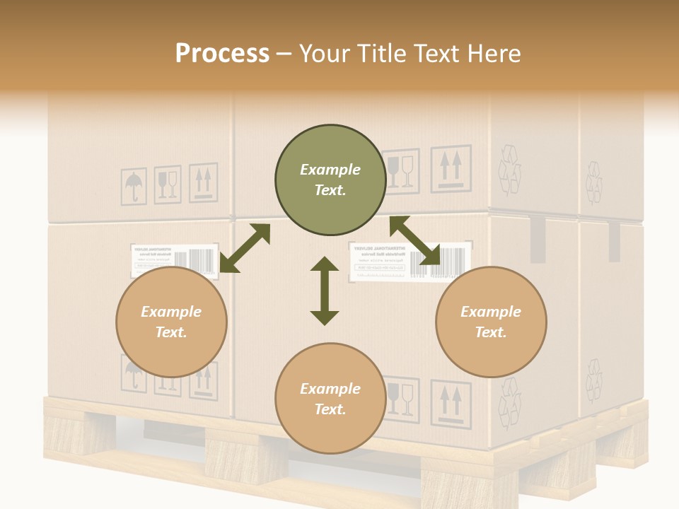 A Bunch Of Boxes Sitting On Top Of A Wooden Pallet PowerPoint Template