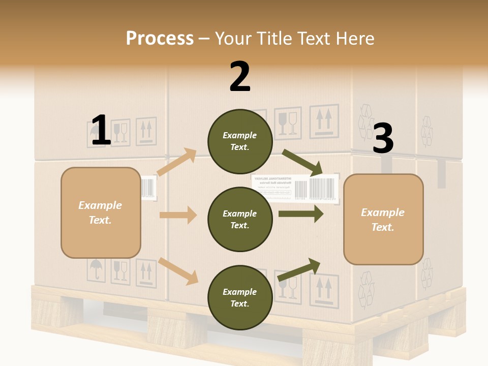 A Bunch Of Boxes Sitting On Top Of A Wooden Pallet PowerPoint Template