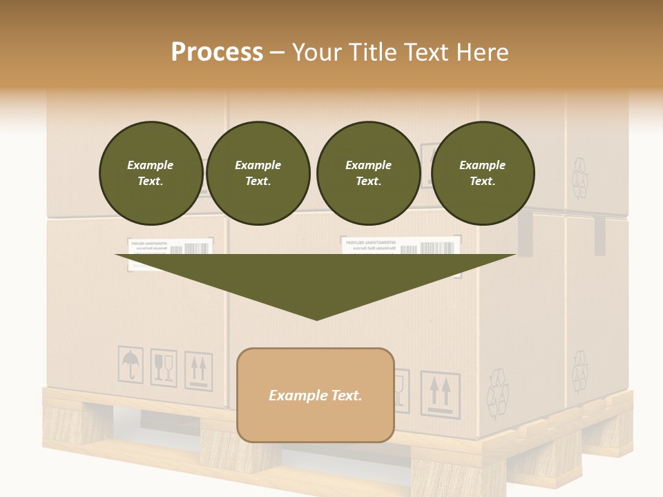 A Bunch Of Boxes Sitting On Top Of A Wooden Pallet PowerPoint Template