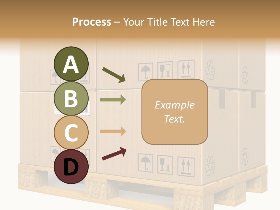 A Bunch Of Boxes Sitting On Top Of A Wooden Pallet PowerPoint Template