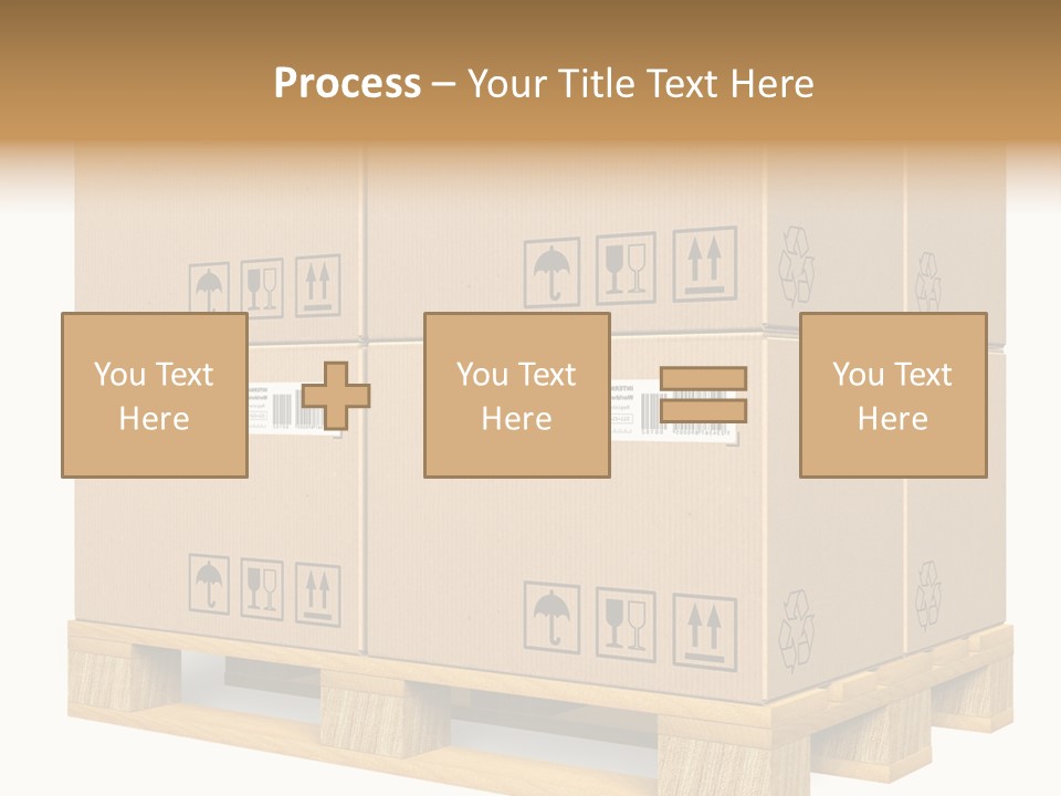 A Bunch Of Boxes Sitting On Top Of A Wooden Pallet PowerPoint Template