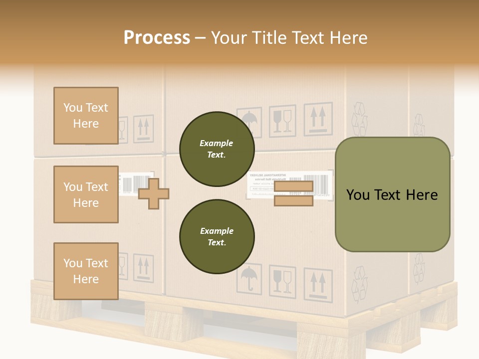A Bunch Of Boxes Sitting On Top Of A Wooden Pallet PowerPoint Template