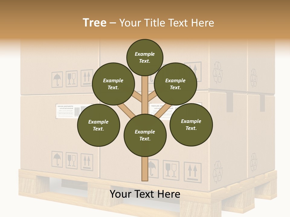 A Bunch Of Boxes Sitting On Top Of A Wooden Pallet PowerPoint Template