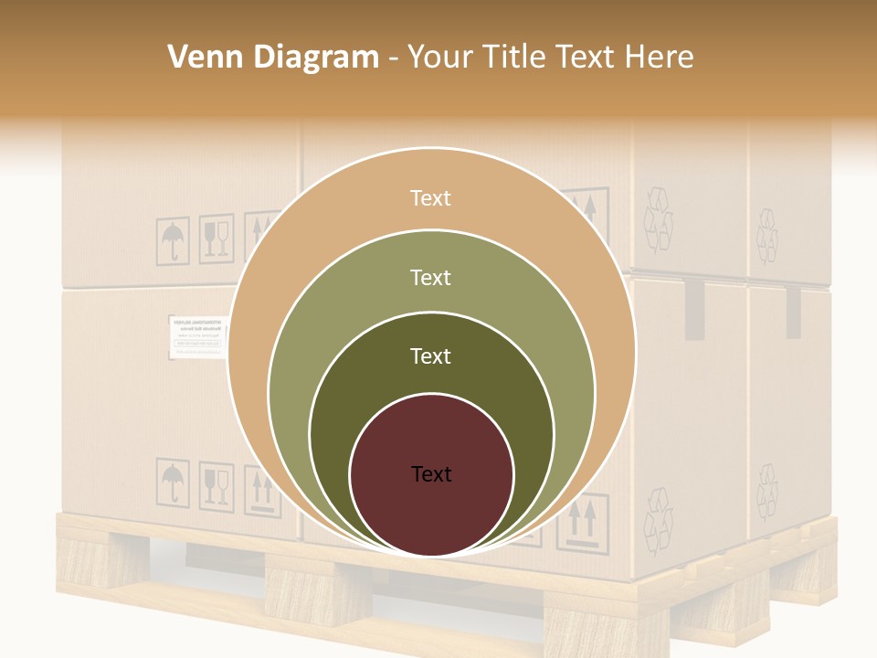 A Bunch Of Boxes Sitting On Top Of A Wooden Pallet PowerPoint Template