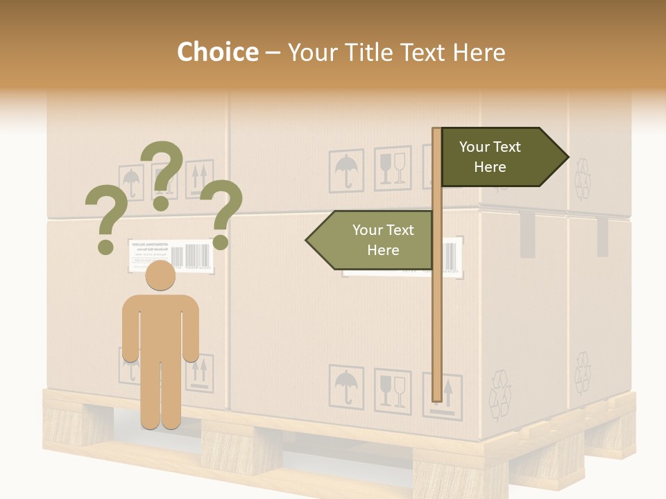 A Bunch Of Boxes Sitting On Top Of A Wooden Pallet PowerPoint Template