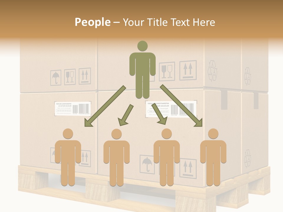 A Bunch Of Boxes Sitting On Top Of A Wooden Pallet PowerPoint Template