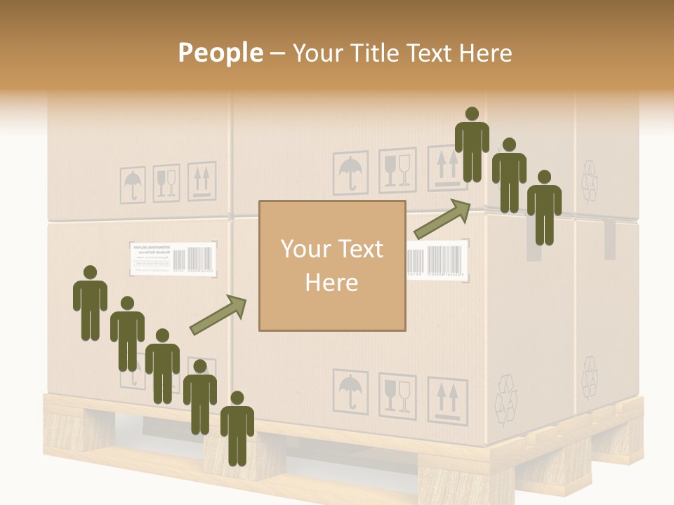 A Bunch Of Boxes Sitting On Top Of A Wooden Pallet PowerPoint Template