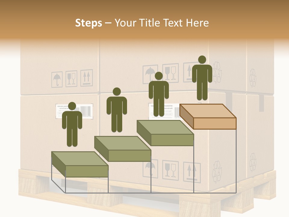 A Bunch Of Boxes Sitting On Top Of A Wooden Pallet PowerPoint Template