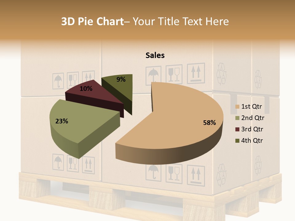 A Bunch Of Boxes Sitting On Top Of A Wooden Pallet PowerPoint Template