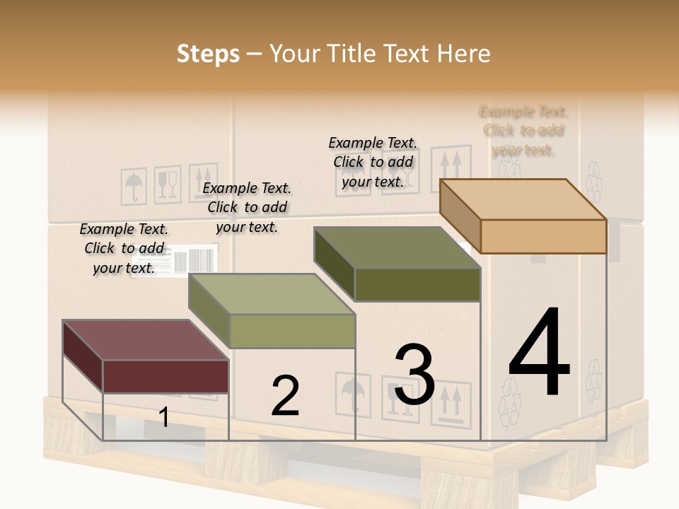 A Bunch Of Boxes Sitting On Top Of A Wooden Pallet PowerPoint Template
