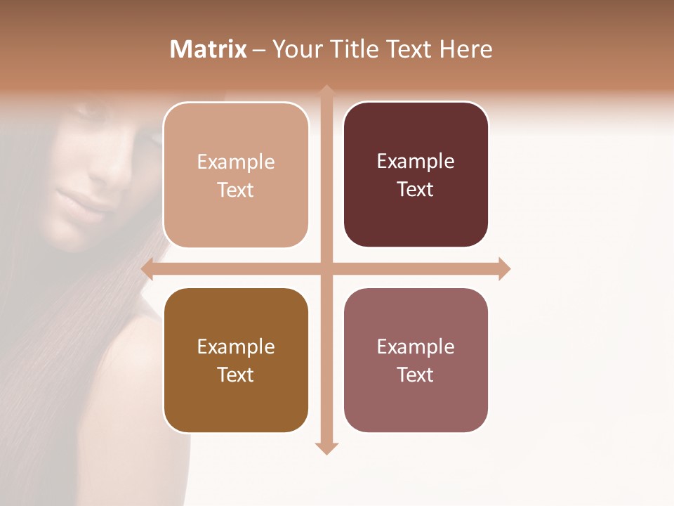 A Beautiful Woman With Long Red Hair Powerpoint Template PowerPoint Template