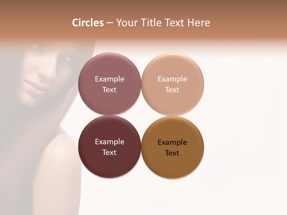 A Beautiful Woman With Long Red Hair Powerpoint Template PowerPoint Template