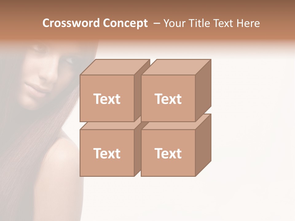 A Beautiful Woman With Long Red Hair Powerpoint Template PowerPoint Template