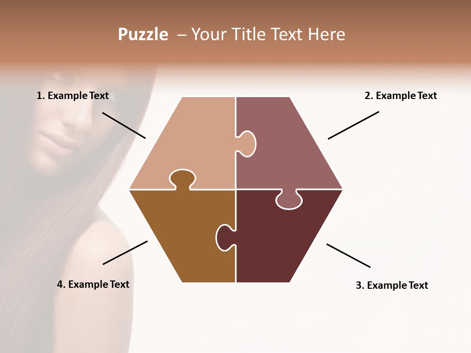 A Beautiful Woman With Long Red Hair Powerpoint Template PowerPoint Template