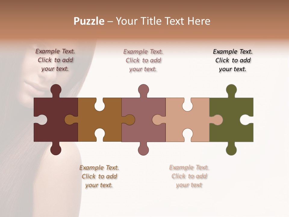 A Beautiful Woman With Long Red Hair Powerpoint Template PowerPoint Template