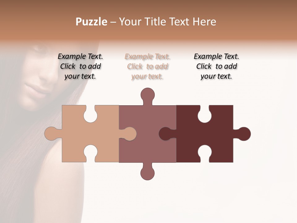 A Beautiful Woman With Long Red Hair Powerpoint Template PowerPoint Template