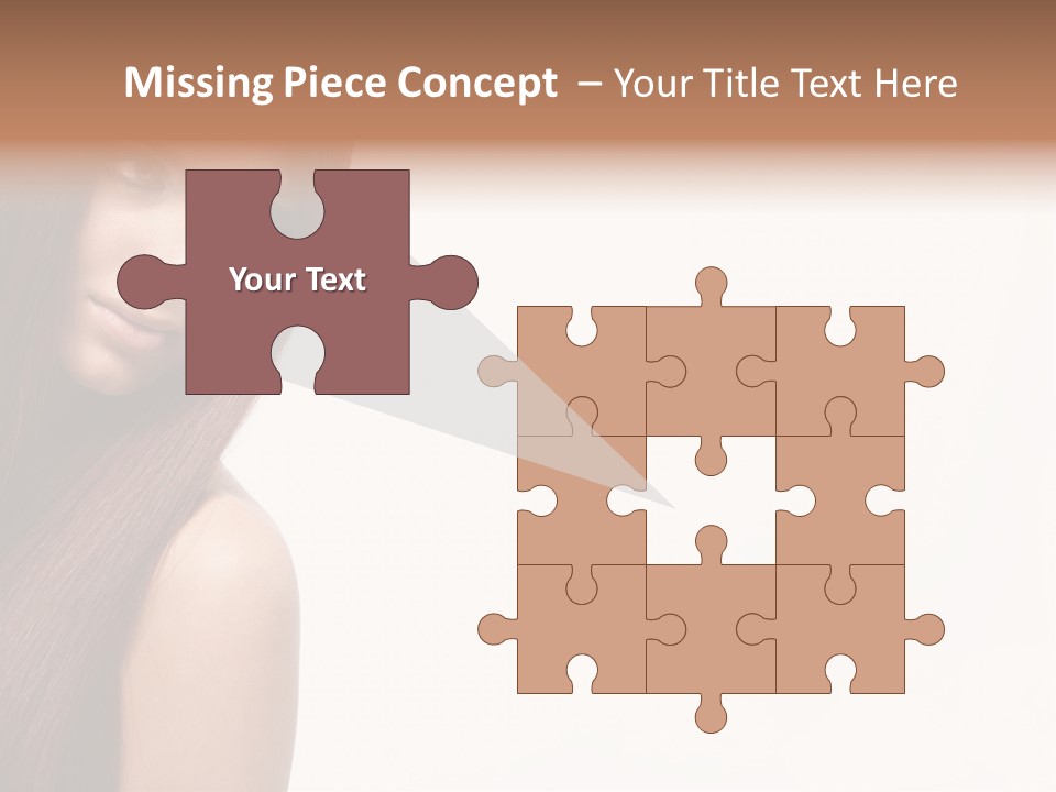 A Beautiful Woman With Long Red Hair Powerpoint Template PowerPoint Template