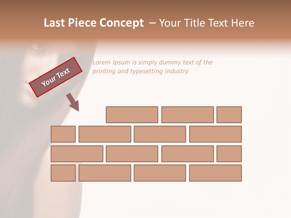 A Beautiful Woman With Long Red Hair Powerpoint Template PowerPoint Template