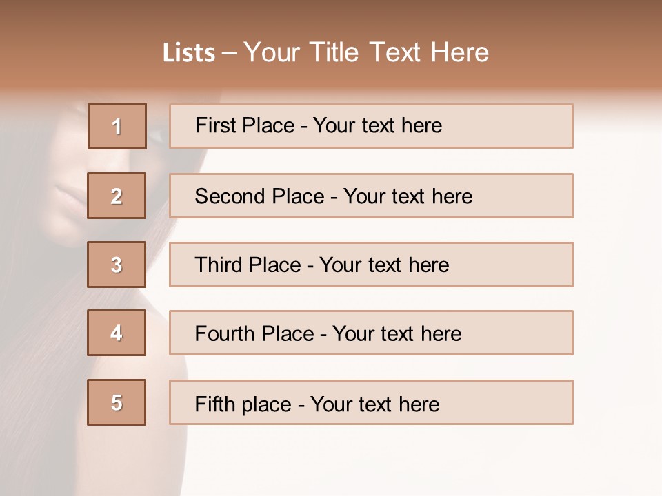 A Beautiful Woman With Long Red Hair Powerpoint Template PowerPoint Template