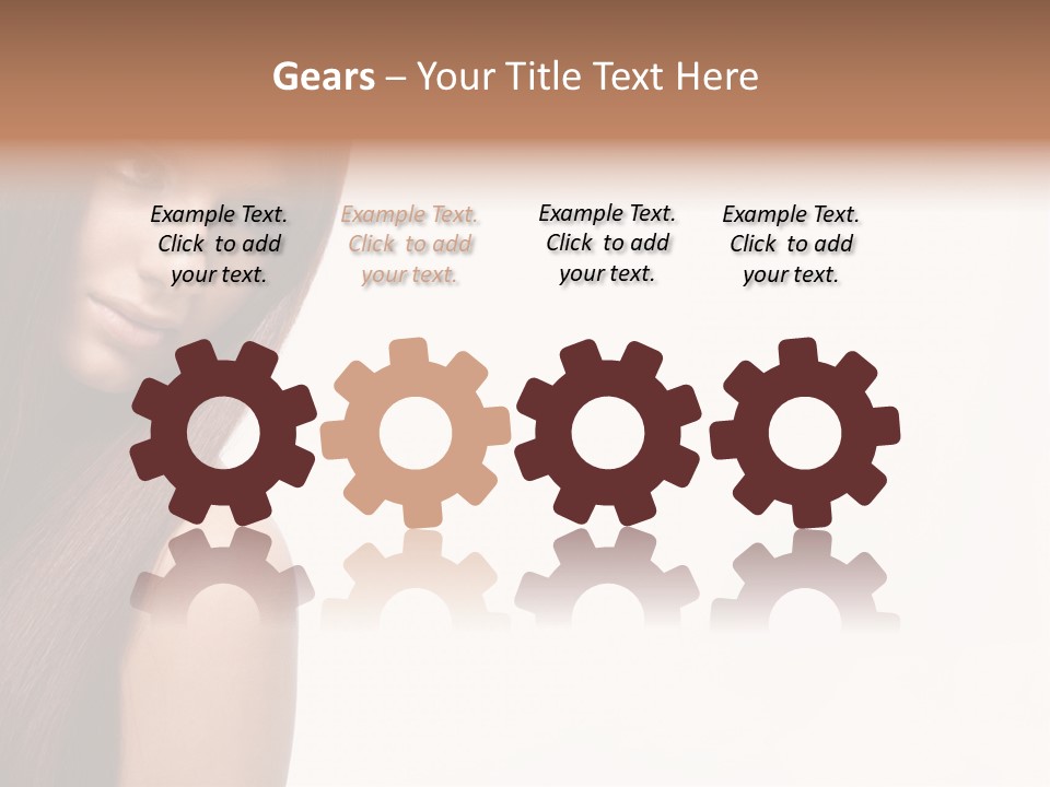 A Beautiful Woman With Long Red Hair Powerpoint Template PowerPoint Template