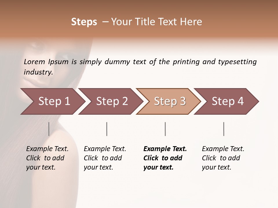 A Beautiful Woman With Long Red Hair Powerpoint Template PowerPoint Template