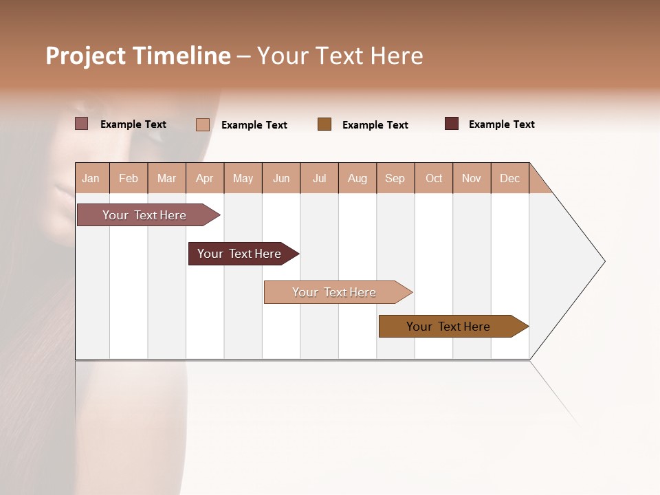 A Beautiful Woman With Long Red Hair Powerpoint Template PowerPoint Template