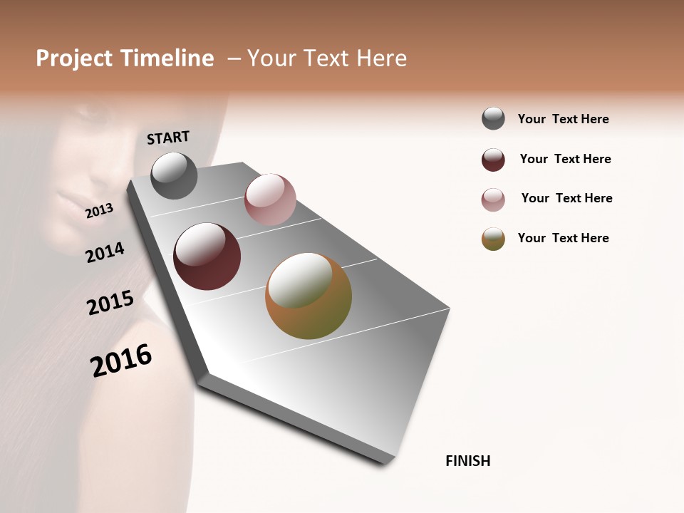 A Beautiful Woman With Long Red Hair Powerpoint Template PowerPoint Template