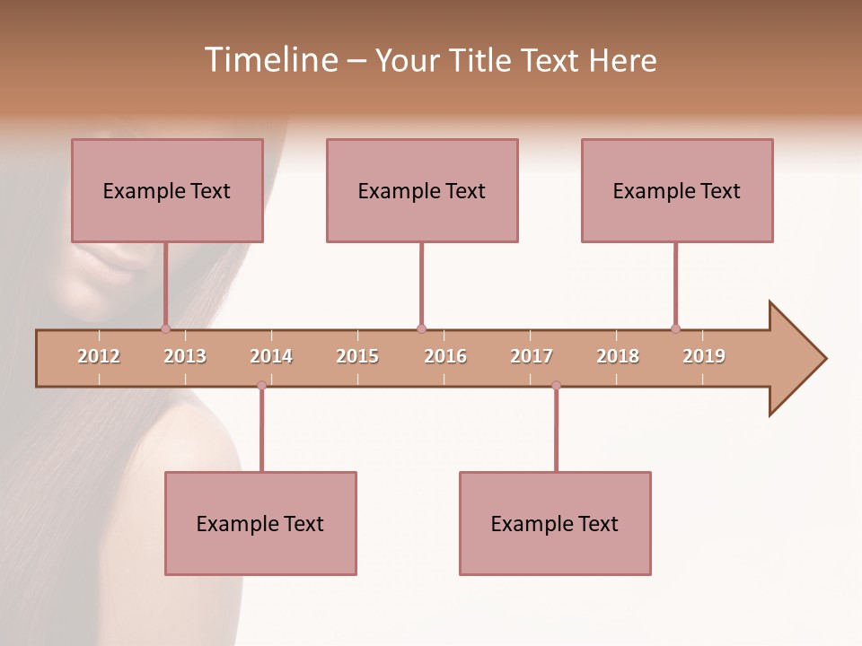 A Beautiful Woman With Long Red Hair Powerpoint Template PowerPoint Template