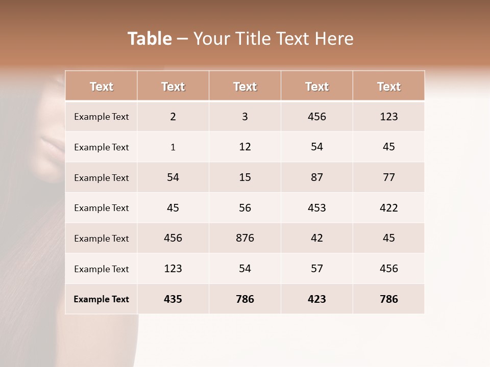 A Beautiful Woman With Long Red Hair Powerpoint Template PowerPoint Template