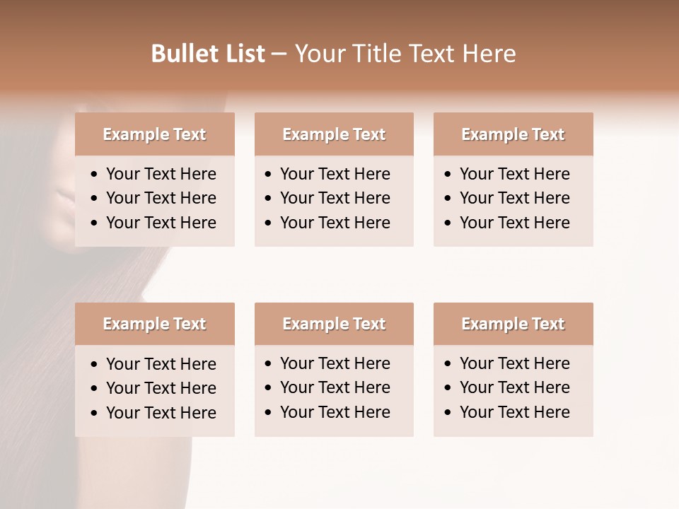 A Beautiful Woman With Long Red Hair Powerpoint Template PowerPoint Template