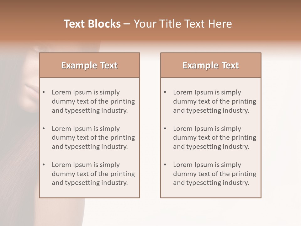 A Beautiful Woman With Long Red Hair Powerpoint Template PowerPoint Template