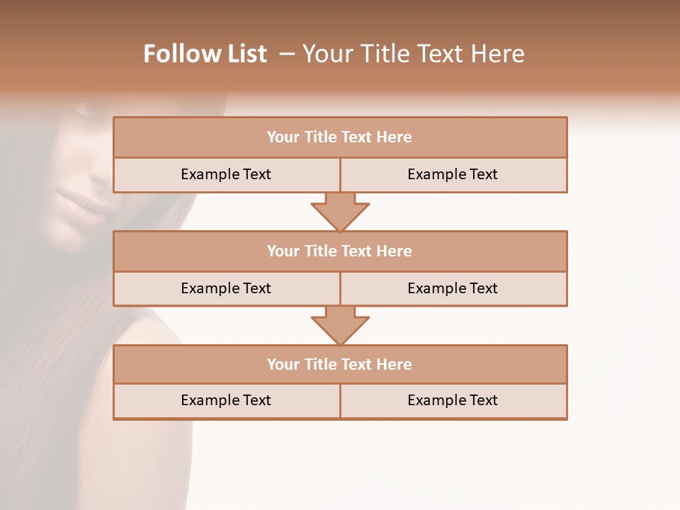 A Beautiful Woman With Long Red Hair Powerpoint Template PowerPoint Template