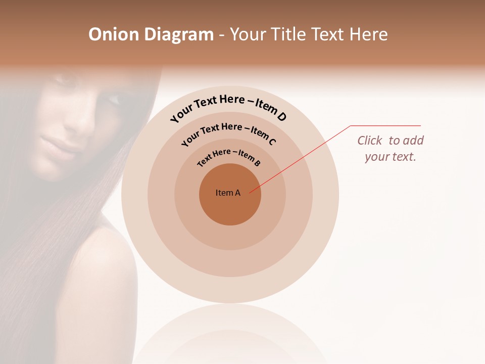 A Beautiful Woman With Long Red Hair Powerpoint Template PowerPoint Template